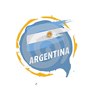 Argentina flag, vector illustration on a white background