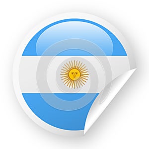 Argentina Flag Vector Round Corner Paper Icon