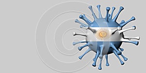 Argentina flag in virus shape