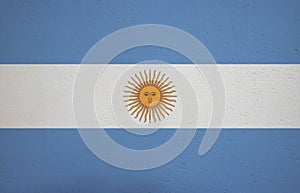 argentina flag on the wall as a background