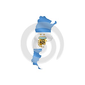 Argentina football logo map with flag