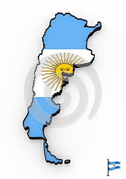 Argentina high detailed 3D map