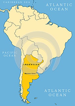 Argentina locator map