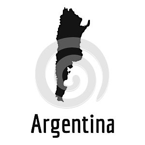 Argentina map in black vector simple