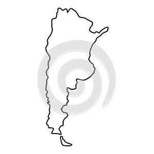 Argentina map icon, outline style