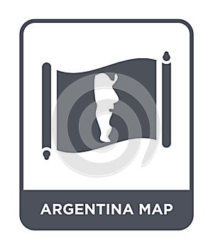 argentina map icon in trendy design style. argentina map icon isolated on white background. argentina map vector icon simple and