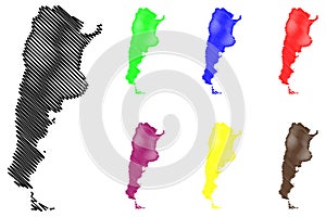 Argentina map vector