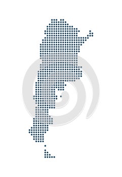 Argentina Map - Vector Pixel Solid Contour