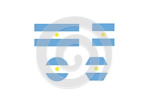 Argentina national flag heart shape  symbol vector illustration emblem coat of arms south america latino