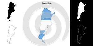 Argentina outline map