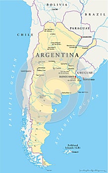 Argentina Political Map photo