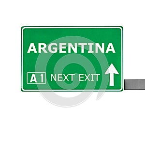 ARGENTINA road sign isolated on white
