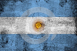 Argentina rusty and grunge flag illustration