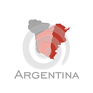 Argentina and south american continent map