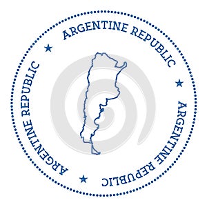 Argentina vector map sticker.