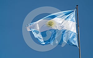 Argentinan flag isolated photo