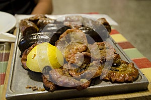 Argentine barbecue tray.