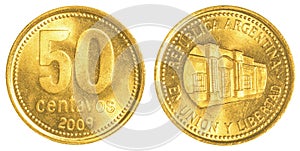 50 argentine centavos coin