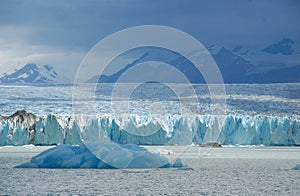Argentine excursion ship near the Upsala glacier