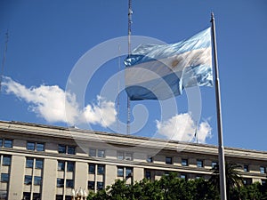 Argentine Flag in the Plaza de Mayo photo