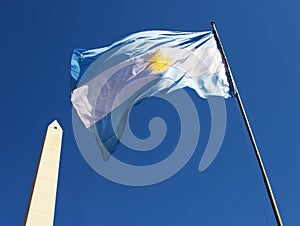 Argentinean Flag and Obelisk