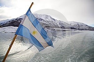 Argentino bandera en 