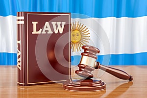 Argentinean law and justice concept, 3D rendering