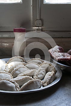 Argentinian food empanadas with meat photo