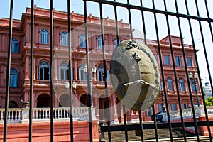 Argentinian Government House with the emblem in the forefront