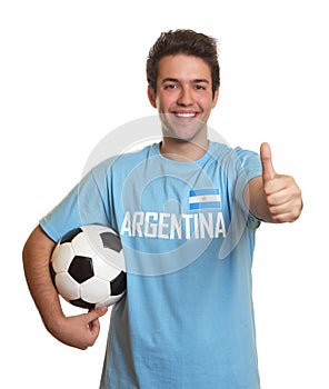 Argentino ventilador esfera desplegado pulgar arriba 