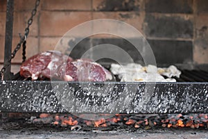 Argentinian tradicional bsrbecue. photo