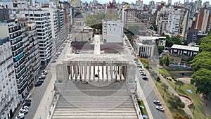 Argentinian& x27;s flag monument Sky view photo