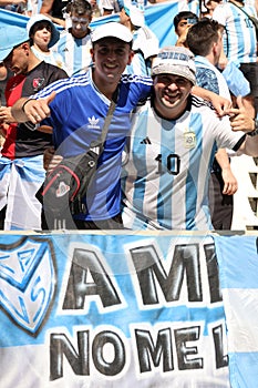 Argentinians fans in the match between Argentina National Team vs. Saudi Arabia National Team