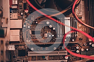 Arges Romania 02 15 2021: Processor cooler Intel. computer electronic components