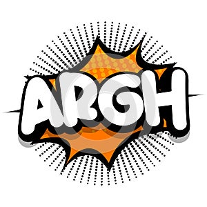 argh Comic book explosion bubble vector illustration