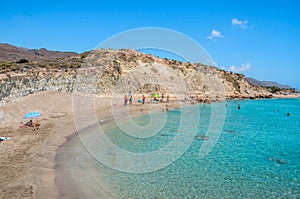Argilos, the wonderful cretan beach with clear and turquoise waters and the white clay
