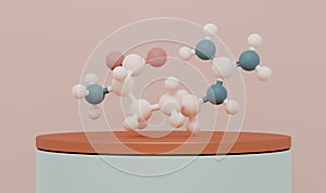 Arginine L-arginine, Arg, R amino acid molecule. 3D rendering