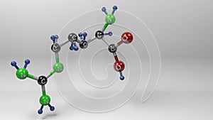 Arginine molecule 3D illustration.