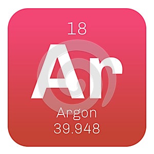 Argon chemical element photo