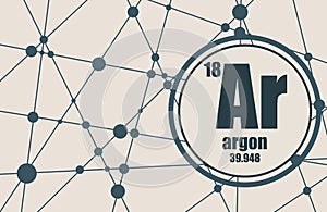 Argon chemical element.