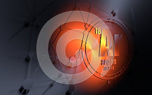 Argon chemical element.