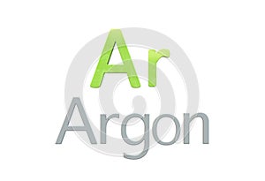 Argon chemical symbol as in the periodic table
