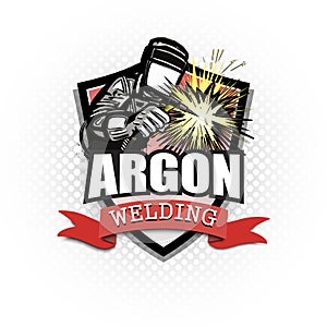 Argon welding logo template design