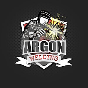 Argon welding logo template design