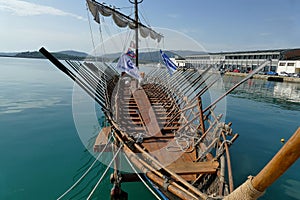 the Argonauts boat located on the Volos promenade