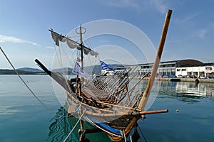 the Argonauts boat located on the Volos promenade photo