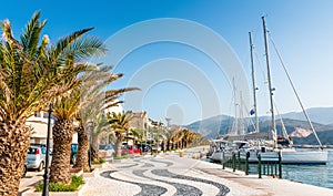 Argostoli, Greece. Promenade of Argostoli town. photo