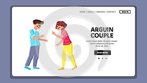 Arguing Couple Boyfriend And Girlfriend Vector