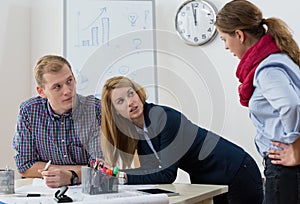 Argument at workplace photo