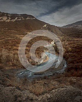 Argun Canyon in Chechnya mountains photo